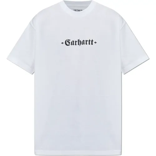 T-Shirts, male, , Size: S T-shirt with logo - Carhartt WIP - Modalova