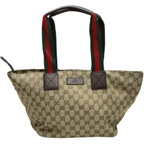 Pre-owned Tote Bags, female, , Size: ONE SIZE Pre-owned Canvas gucci-bags - Gucci Vintage - Modalova