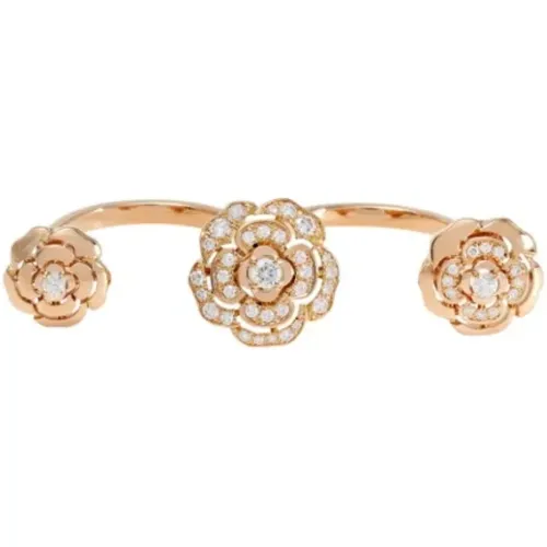 Pre-owned Rose Gold rings , female, Sizes: ONE SIZE - Chanel Vintage - Modalova