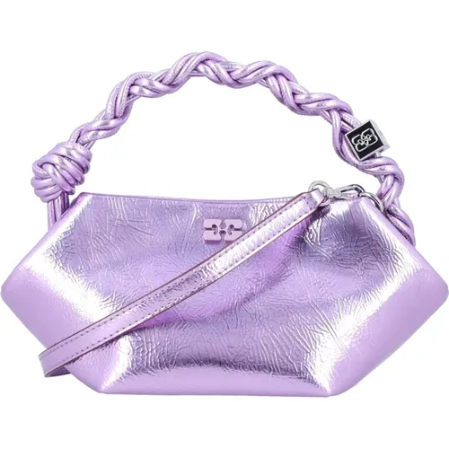 Handbags, female, , Size: ONE SIZE Pink Lavander Mini Bou Handbag - Ganni - Modalova