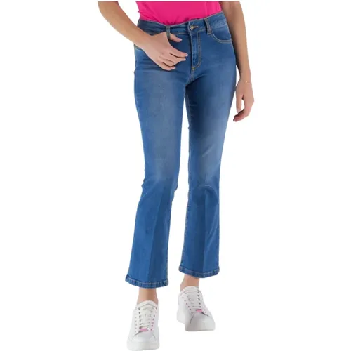 Cropped Jeans , female, Sizes: W29, W25, W28, W30 - Fracomina - Modalova