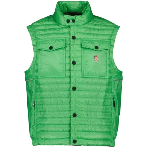 Vests, male, , Size: L Sleeveless High Neck Quilted Vest - Moncler - Modalova