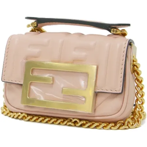 Pre-owned Shoulder Bags, female, , Size: ONE SIZE Pre-owned Leather shoulder-bags - Fendi Vintage - Modalova