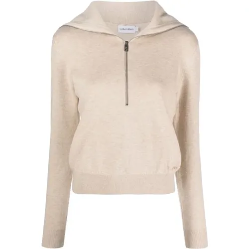 Cotton Sweaters & Hoodies , female, Sizes: L - Calvin Klein - Modalova