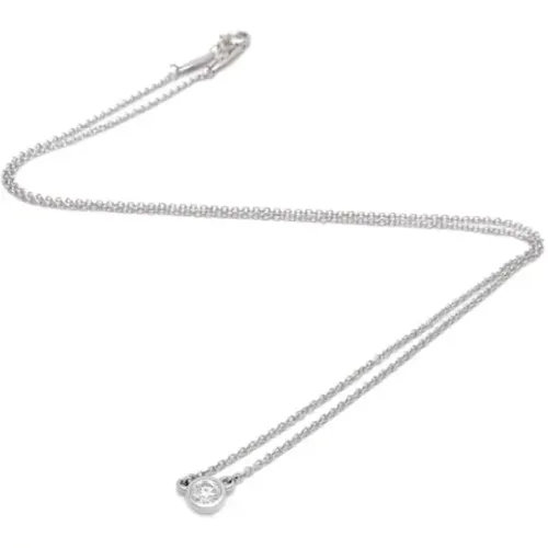 Pre-owned Jewellery, female, , Size: ONE SIZE Pre-owned Platinum necklaces - Tiffany & Co. Pre-owned - Modalova