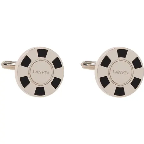 Cufflinks & Tie Clips, male, , Size: ONE SIZE Logo-engraved Cufflinks - Lanvin - Modalova