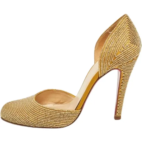 Pre-owned Pumps, female, , Size: 8 US Pre-owned Satin heels - Christian Louboutin Pre-owned - Modalova