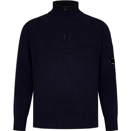 Blauer Wollpullover Aw24 , Herren, Größe: M - C.P. Company - Modalova