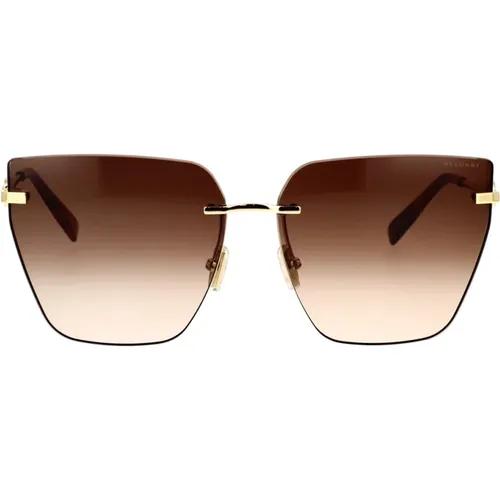 Schmetterling Sonnenbrille Braune Verlaufsgläser , unisex, Größe: 61 MM - Bvlgari - Modalova