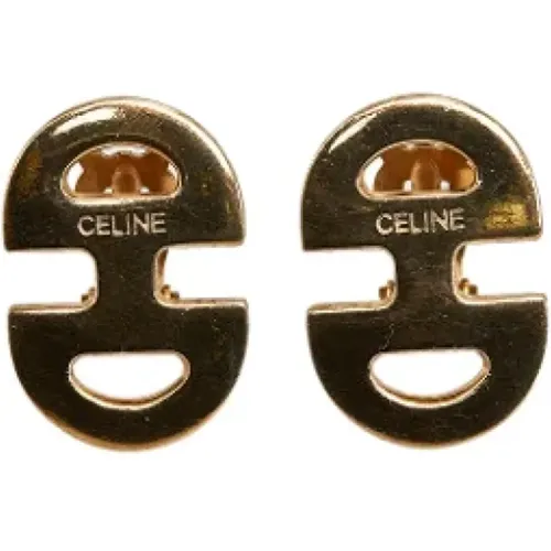 Pre-owned Jewellery, female, , Size: ONE SIZE Pre-owned Metal earrings - Celine Vintage - Modalova