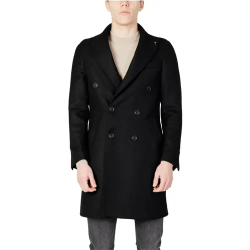 Double-Breasted Coats, male, , Size: 3XL Classic Wool Blend Coat with Pockets - Mulish - Modalova