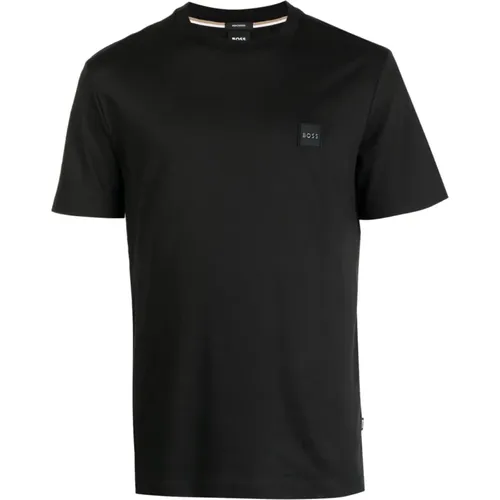 Logo-Patch Baumwoll T-Shirt , Herren, Größe: XL - Hugo Boss - Modalova