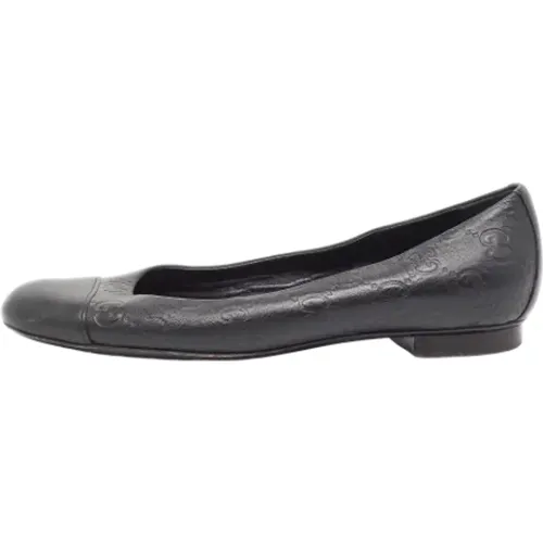 Pre-owned Flats, female, , Size: 4 1/2 US Pre-owned Leather flats - Gucci Vintage - Modalova