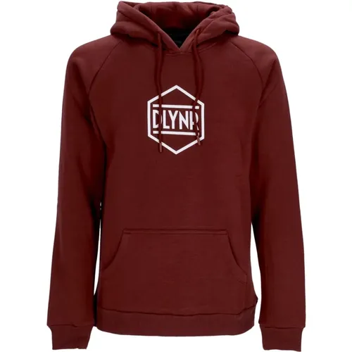 Hoodies, male, , Size: M Logo Hoodie Bordeaux Long Sleeve Sweatshirt - Dolly Noire - Modalova