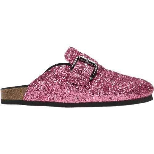 Mules, female, , Size: 7 US Glitter Slipper Sandals - Philosophy di Lorenzo Serafini - Modalova