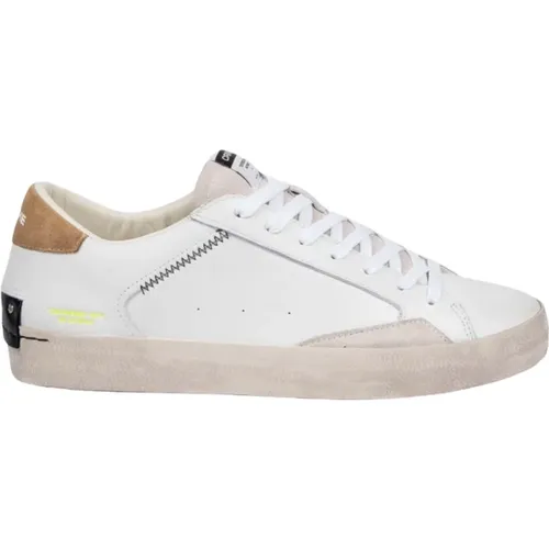 Distressed and Beige Sneakers , male, Sizes: 11 UK, 6 UK, 7 UK, 10 UK - Crime London - Modalova