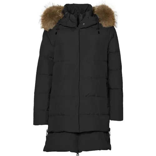 Modern Claudia Jacket with Real Fur , female, Sizes: S, 2XL, 3XL, XL, M, 4XL, L - Danwear - Modalova