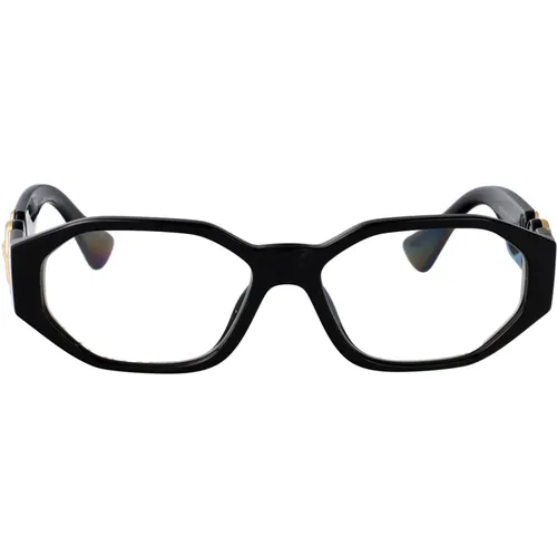 Glasses, male, , Size: 56 MM Stylish Optical Glasses for Men - Versace - Modalova
