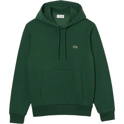 Organischer Gebürsteter Baumwoll-Hoodie , Herren, Größe: 2XL - Lacoste - Modalova