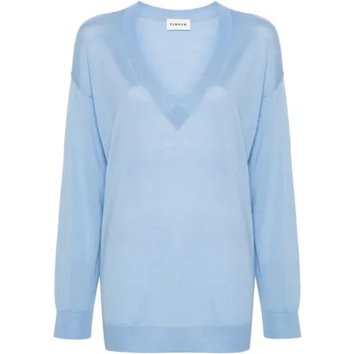 Azzurro Polvere Sweater , female, Sizes: XS, S - P.a.r.o.s.h. - Modalova