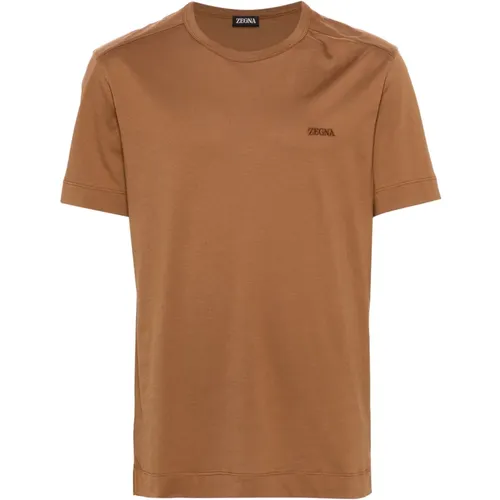 T-shirts and Polos with Logo , male, Sizes: M - Z Zegna - Modalova