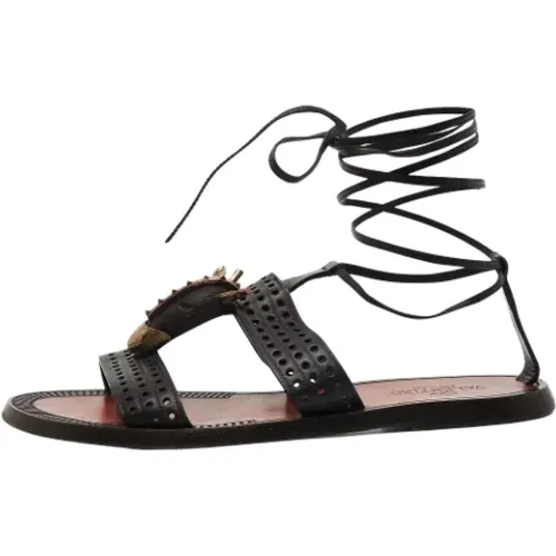 Pre-owned Sandals, female, , Size: 8 US Pre-owned Leather sandals - Valentino Vintage - Modalova