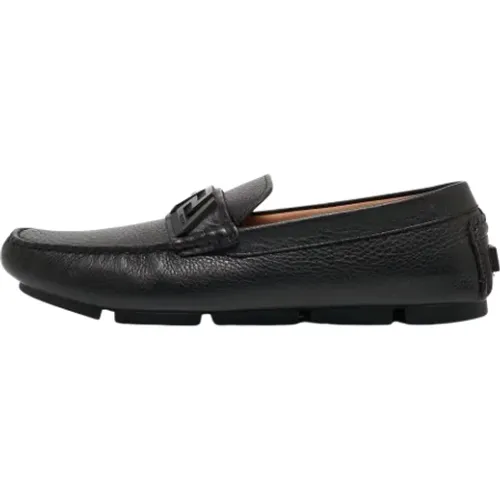 Pre-owned Leather flats , male, Sizes: 10 UK - Versace Pre-owned - Modalova