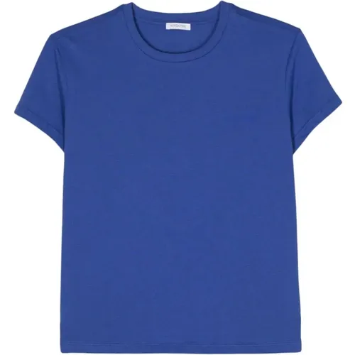 Blaue Welle Logo T-Shirt , Damen, Größe: XS - PATRIZIA PEPE - Modalova
