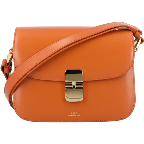 Grace Small Leather Handbag , female, Sizes: ONE SIZE - A.p.c. - Modalova