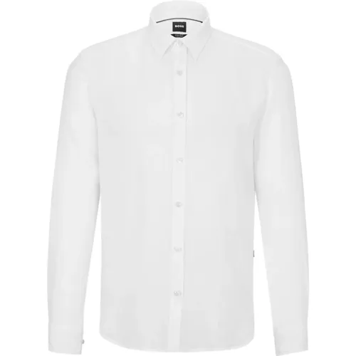 Liam linen shirt , male, Sizes: 2XL, 4XL - Boss - Modalova