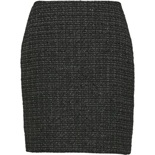 Bouclé-Rock mit Metallic-Garn-Effekt , Damen, Größe: XL - comma - Modalova