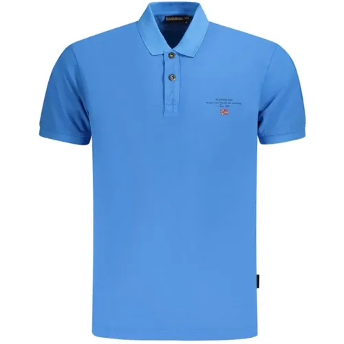 Polo Shirts, male, , Size: S Polo Shirt with Embroidery and Print - Napapijri - Modalova