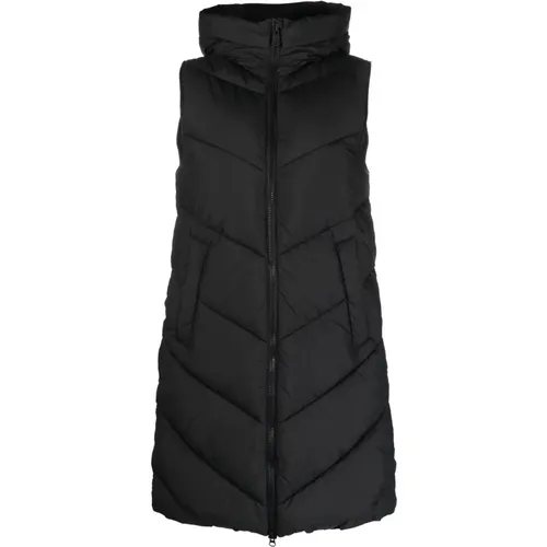 Quilted Hooded Long Gilet , female, Sizes: M, XL, L - Save The Duck - Modalova