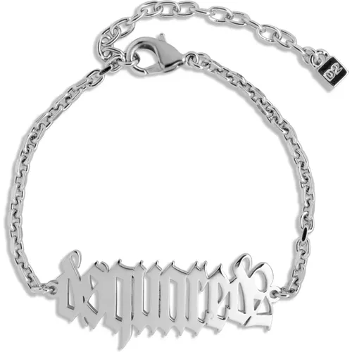 Necklaces, male, , Size: ONE SIZE Gothic Bracelet with Logo Detail - Dsquared2 - Modalova