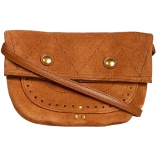 Tabac Leather Clutch Bag , female, Sizes: ONE SIZE - Jérôme Dreyfuss - Modalova