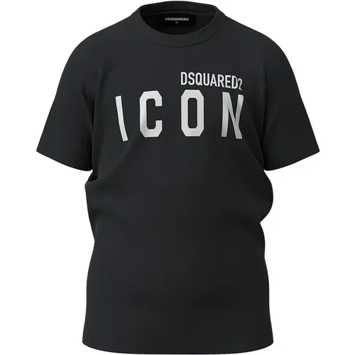 Schwarze T-Shirts und Polos Relax Icon - Dsquared2 - Modalova