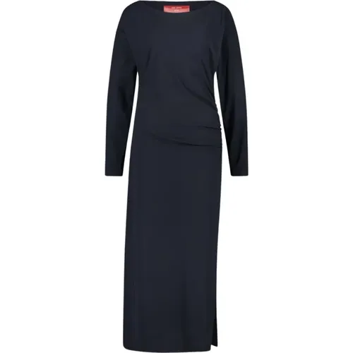 Elegantes Blaues Dion Kleid , Damen, Größe: L - Jane Lushka - Modalova