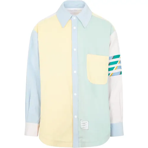 Multicolour Shirt Jacket Ss23 , male, Sizes: L - Thom Browne - Modalova