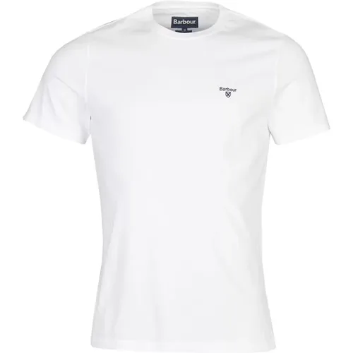Herren Regular Fit Weißes T-Shirt , Herren, Größe: L - Barbour - Modalova