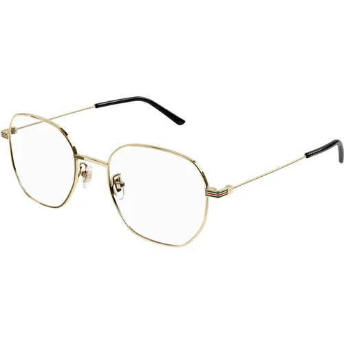 Goldene Brillenfassung , unisex, Größe: 53 MM - Gucci - Modalova