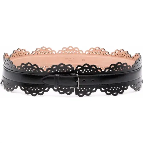 Laser-Cut Detail Belt , female, Sizes: 80 CM - Alaïa - Modalova