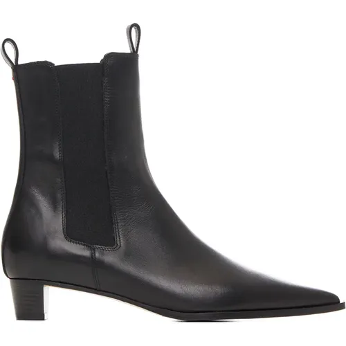 Schwarze Leder Chelsea Boots , Damen, Größe: 41 EU - aeyde - Modalova