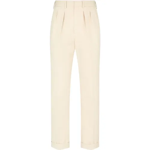 Straight Trousers, male, , Size: W32 Bone Chino Trousers - Tom Ford - Modalova