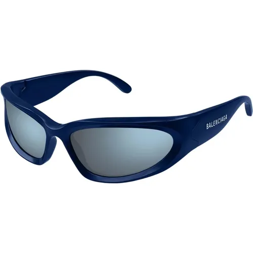 Blaue Sonnenbrille,Stylische Sonnenbrille BB0157S,Sunglasses,Blaue Sonnenbrille mit Originalzubehör,Sonnenbrille - Balenciaga - Modalova