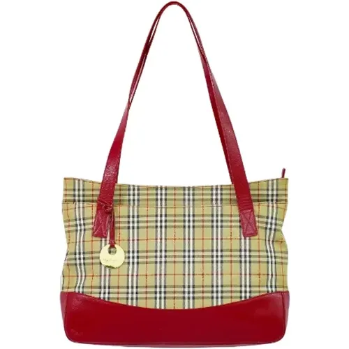 Pre-owned Tote Bags, female, , Size: ONE SIZE Pre-owned Canvas shoulder-bags - Burberry Vintage - Modalova