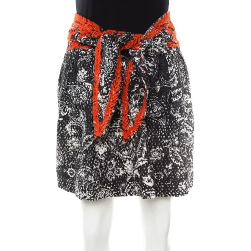 Pre-owned Skirts, female, , Size: S Cotton Skirt with Embroidered Tie Detail - Isabel Marant Pre-owned - Modalova