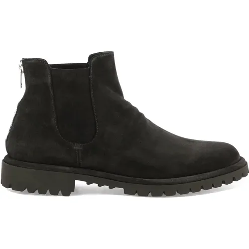 Chelsea Boots, male, , Size: 10 1/2 US Suede Ankle Boots for Men - Officine Creative - Modalova