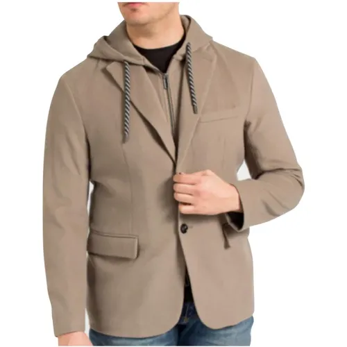 Kaschmirwolle Kapuzenstadtjacke , Herren, Größe: XL - Armani - Modalova