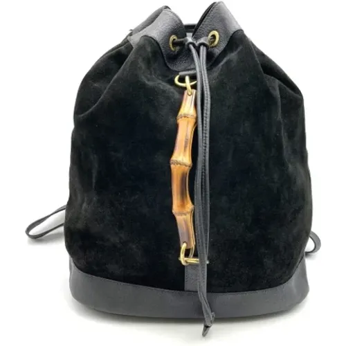 Pre-owned Backpacks, female, , Size: ONE SIZE Pre-owned Suede gucci-bags - Gucci Vintage - Modalova