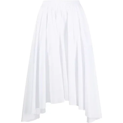 Cotton poplin pull on skirt , female, Sizes: L, M, XS, S - Michael Kors - Modalova